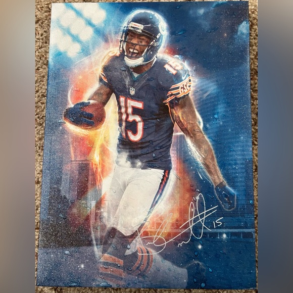 Chicago Bears Brandon Marshall Wooden Canvas - Picture 4 of 4
